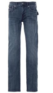 TRUE RELIGION Ricky Flap Jeans W30 L32 Dark Aged Relaxed Straight Leg Fit - BNWT - Picture 1 of 3