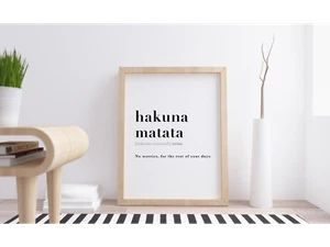 Hakuna Matata Definition Meaning Wall Art Print.  Disney Lion King Quote Poster - Picture 1 of 1