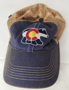 Gorra de béisbol con bandera del estado de Colorado CO camionero Snapback azul legado niños - Imagen 1 de 3