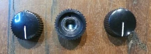 Set of 3 Black Vintage Cupcake Guitar Effects Pedal Amp Stompbox Control Knobs - Picture 1 of 3