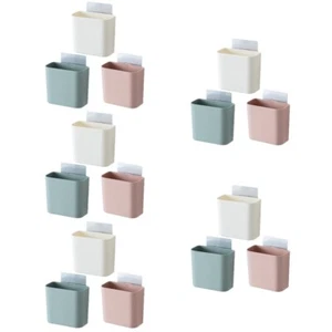 15 PCs Kleber Wandmontaged Storage Organizer Box für Bad Pantry Küche - Bild 1 von 12