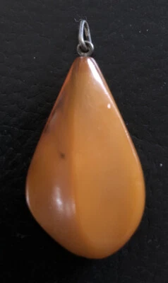 Belli Vecchio Ambra Ciondolo Con 925er Argento Vestito (k1) - Immagine 1 di 4