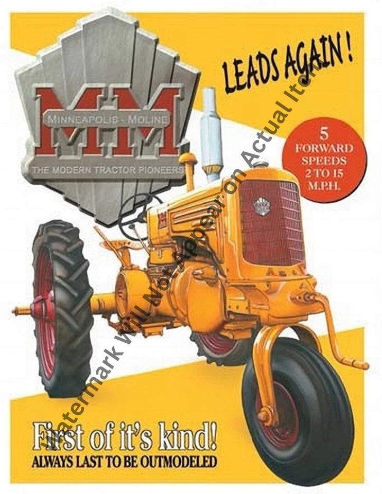 Minneapolis-Moline Tractor Sales Ad Brochure Vintage Photograph Print 8.5x11" - Image 1 of 1