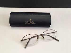 Mens Brooks Brothers 356 1135-S Eyeglasses brown oval frames 50-20-135 w/case - Picture 1 of 11