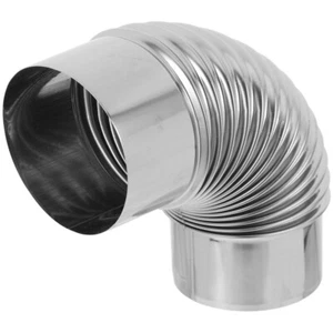 Elbow Pipe 90 Degree Stove Pipe Chimney Stove Pipe Elbow Stainless Steel Flue - Picture 1 of 12