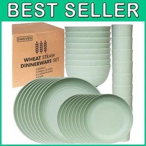 Wheat Straw Dinnerware Set | Unbreakable Eco-Friendly Dishes - Picture 1 of 9