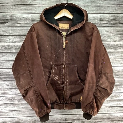 Vintage CE Schmidt Jacket Mens Large Regular Duck Canvas Zip Workwear Distressed - Image 1 of 4