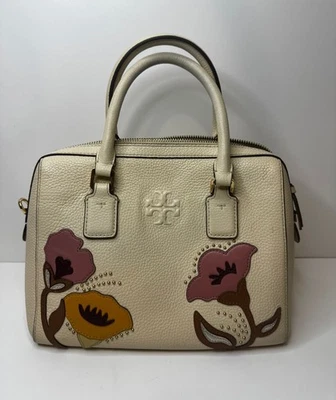 Tory Burch Thea Appliqué Flap Handback Ivory Color Without Detachable Strap - Image 1 of 4