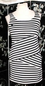 CAREER/CASUAL MICHAEL KORS DRESS 16 BLACK-WHITE NWT - Picture 1 of 6