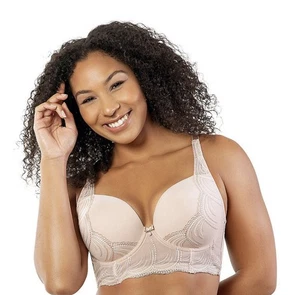 Neu mit Etikett Parfait 36D Damen-Bügel-BH Perlen Longline Cameo Rose erhabene Spitze P6091 - Bild 1 von 8