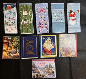 Lot/9 Christmas Cards With envelopes Free Shipping - Picture 1 of 7