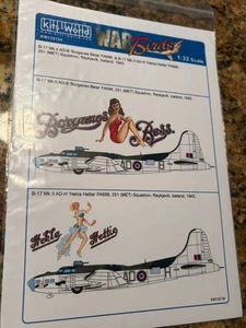 KITS WORLD DECAL # 132134 1:32nd SCALE LANCASTER B Mk II BORGANES BESS DECAL - Picture 1 of 2