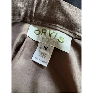 Orvis Women's Brown Wool Blend Pencil Skirt Size 16 Midi Length with Flaw - Picture 1 of 8