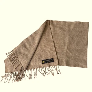 Amicale 100 % Kaschmir hellbraun Schal mit Quasten, Luxus Winter Schrank Klammer, lässig - Bild 1 von 3