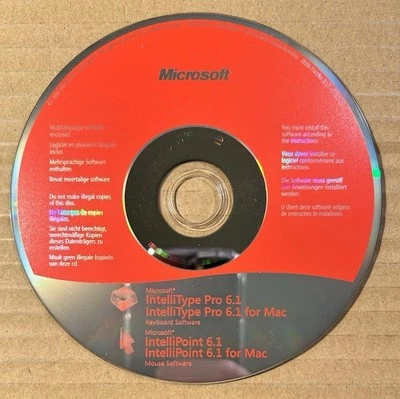 Microsoft IntelliType IntelliPoint Pro 6.1 Software CD Disc For Keyboard & Mouse - Image 1 of 2