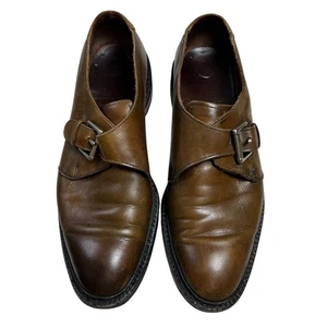 Allen Edmonds Malone Mönch Riemen Schuhe braun Leder Größe 9 D Herren elegant formell - Bild 1 von 7