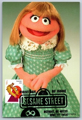 #5394j Sesame Street Julia FDC Maxi Card w/Pictorial Cancel - Image 1 of 2