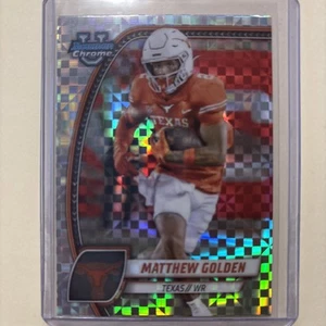 2024 Bowman University Chrome X-Fractor #129 Matthew Golden - Foto 1 di 2