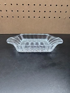 Relish Schale Schmuck Waschtisch Tablett Vintage Anchor Hocking Rechteck Glas Fächer Griffe - Bild 1 von 4