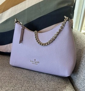New! Kate Spade New York Leather Convertible Crossbody Lilac Lavender Purse Bag - Picture 1 of 7
