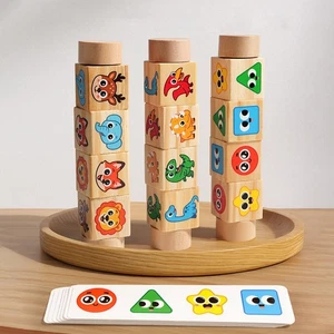 Matching Block Puzzles Rotation Building Blocks for Ages 3+ Preschool Kids - Picture 1 of 21