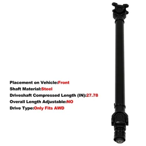 Drive Shaft Propeller For BMW X5 E70 2007-2010 V8 4.8L Front AWD 705mm 938-256 - Picture 1 of 16