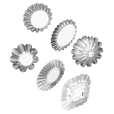  6 Pcs Stampi Per Crostate Formine Crostatine Stampo Da Forno Crostata All'uovo - Immagine 1 di 4