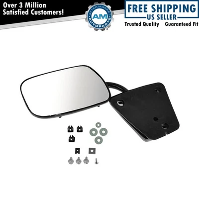 Espelho manual preto LH motorista esquerdo ou lado direito do passageiro para Chevy GMC - Imagem 1 de 4