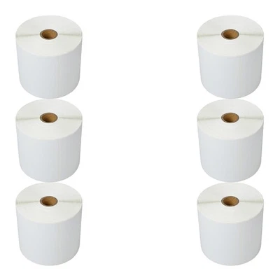 Etiqueta de envío térmico directo 6 rollos 4x6 para Zebra LP 2844 Eltron ZP450 GX430t - Imagen 1 de 4