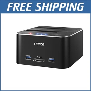 Stylish Aluminum Hard Drive Docking Station - 18TB Capacity & Offline Cloning - Picture 1 of 9