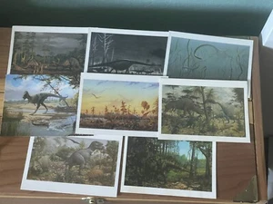 Vintage Dinosaurs postcards Set Of 8 - Picture 1 of 8