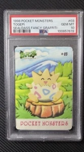 1998 PSA 10 Pokemon Fancy Graffiti sealdass sticker Togepi - Picture 1 of 2