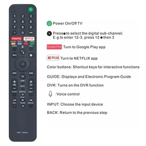 Reemplazo de control remoto por voz RMF-TX500U adecuado para Sony TV XBR-55X950G RMF-TX500P - Imagen 1 de 6