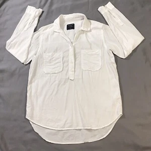 Abercrombie Fitch Top Shirt Damen kleine weiße Tasche Langarm - Bild 1 von 11
