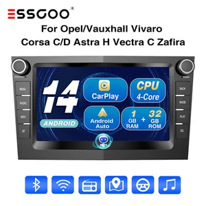 Autoradio Carplay Android 14 GPS NAVI RDS BT Für Opel Astra G H Corsa C/D Meriva - Bild 1 von 14