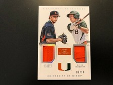 Andrew Suarez/David Thompson National Treasures Dual Patch /10 Miami Hurricanes