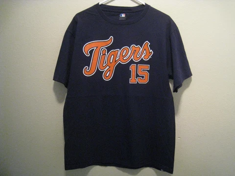 MLB Merchandise Detroit Tigers #15 BRANDON INGE Jersey-Style T-Shirt (Adult L) Cover