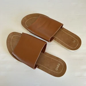 Novo Women’s Slip On Flat Sandals Tan Brown Size 9 - Picture 1 of 5