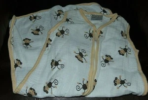 Aden Anais Monkey Baby Sleep Sack Unisex Zipper Size Small - Picture 1 of 4