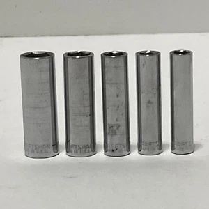 Craftsman 1/4” Drive Deep Sockets 6 Point  SAE -V- -G- 5/16” - 1/2” USA - Imagen 1 de 12