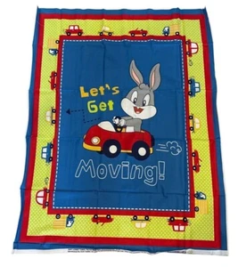 Baby Looney Tunes Bugs Bunny Fabric Panel 36" X 44" Cotton By David Textiles - Picture 1 of 7