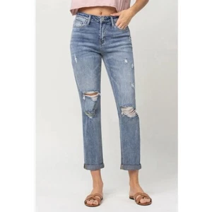 Vervet Size 16 Skeeter Boyfriend Jeans Ripped Distressed Stretch Denim NWT - Picture 1 of 10