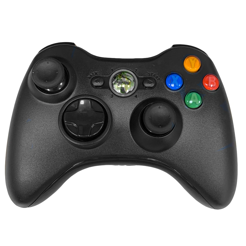 Old Skool Wireless XBOX 360 Dual Analog Rumble Controller - Black *OPEN BOX* - Image 1 of 1