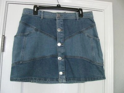 Minifalda vaquera de tiro medio talla 15 con botones delanteros talla 15 Foto 1 de 4