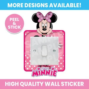 MINNIE MAUS LICHTSCHALTER UMGEBUNG WAND AUFKLEBER ABZIEHBILD KINDER SCHLAFZIMMER - Bild 1 von 1