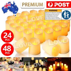 48x LED Flameless Tea Light Tealight Candle Wedding Decoration - Picture 1 of 12