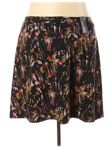 Lane Bryant Gr. 28 A-Linien Rock schwarz bunt Farbspritzmuster Stretch - Bild 1 von 5