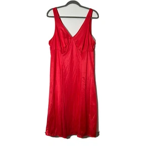 VTG Roaman's Sexy Satin Red Nightgown or Dress Size 42 Boudior Damage Antron III - Picture 1 of 12