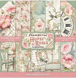 Stamperia - CASA DE ROSAS - 8"" X 8"" almohadilla de papel de doble cara - 10 HOJAS - Imagen 1 de 12