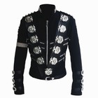 King DancPunk Matel Eagles Badges Black Michael Jacket JAM Costumes Impersonator